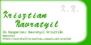 krisztian navratyil business card