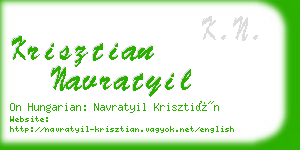 krisztian navratyil business card